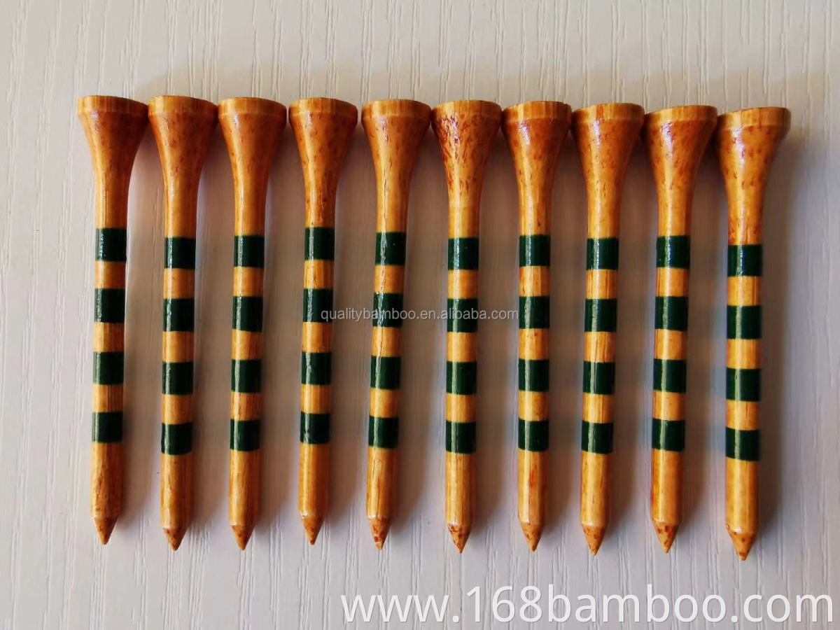 Colorful bamboo golf tee